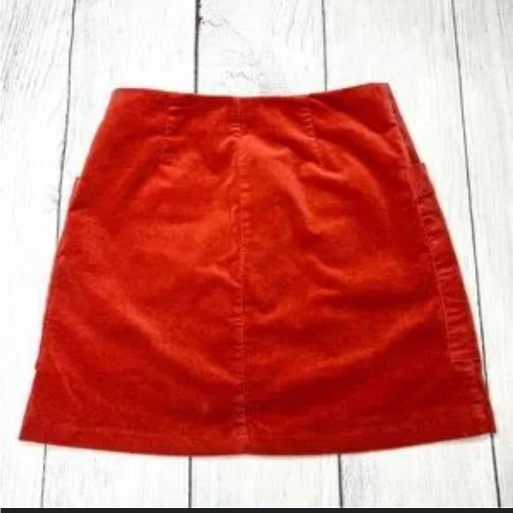Forever 21 Rust Orange Velvet Mini Skirt